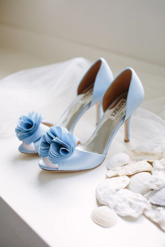 Wedding shoes for Blush and dusty blue wedding